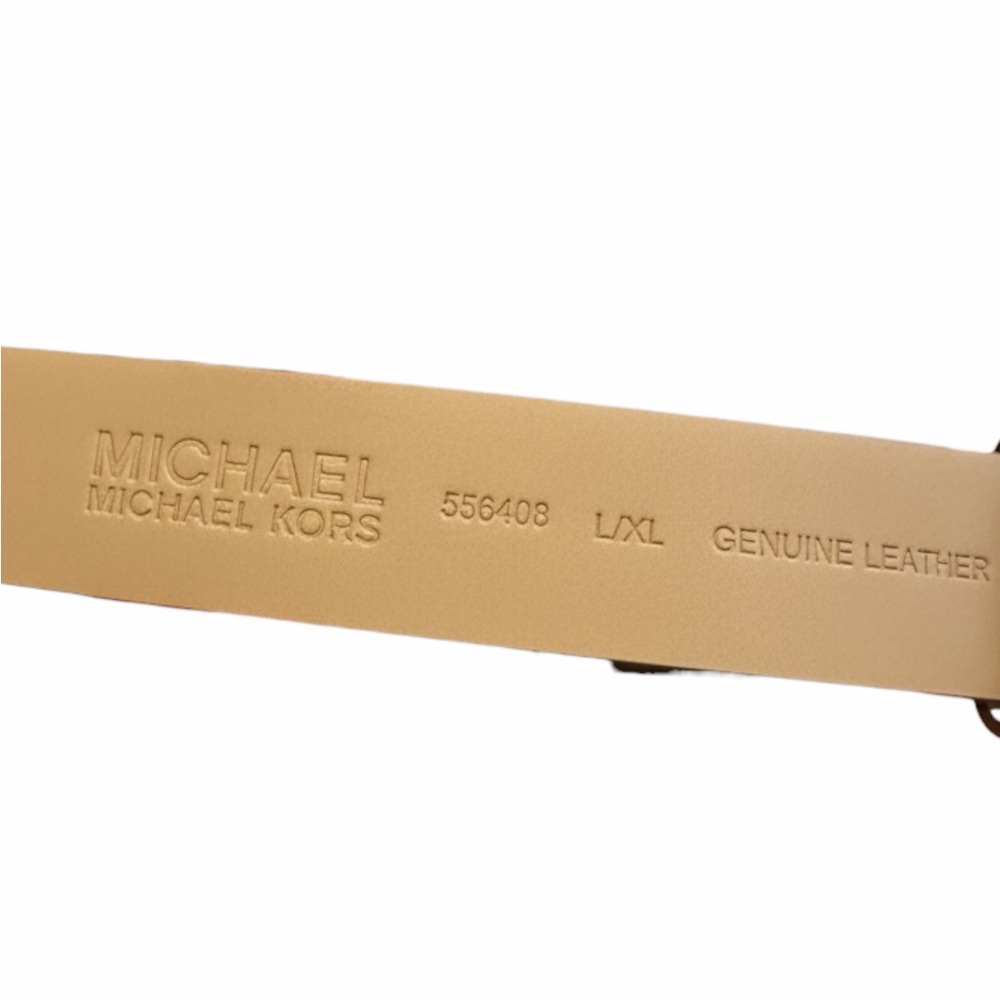 Michael Kors Cream Belt with Gold Logo Buckle - Picture 5 of 6